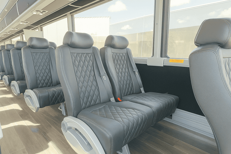 interior of Grand Rapids Coach Bus Service charter bus