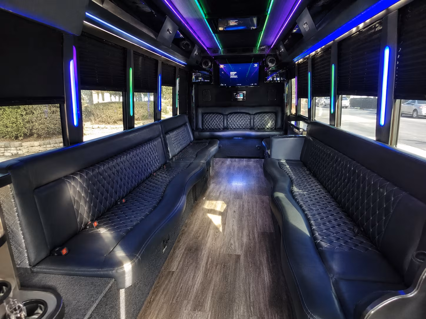grand rapids 15 passenger party bus interior