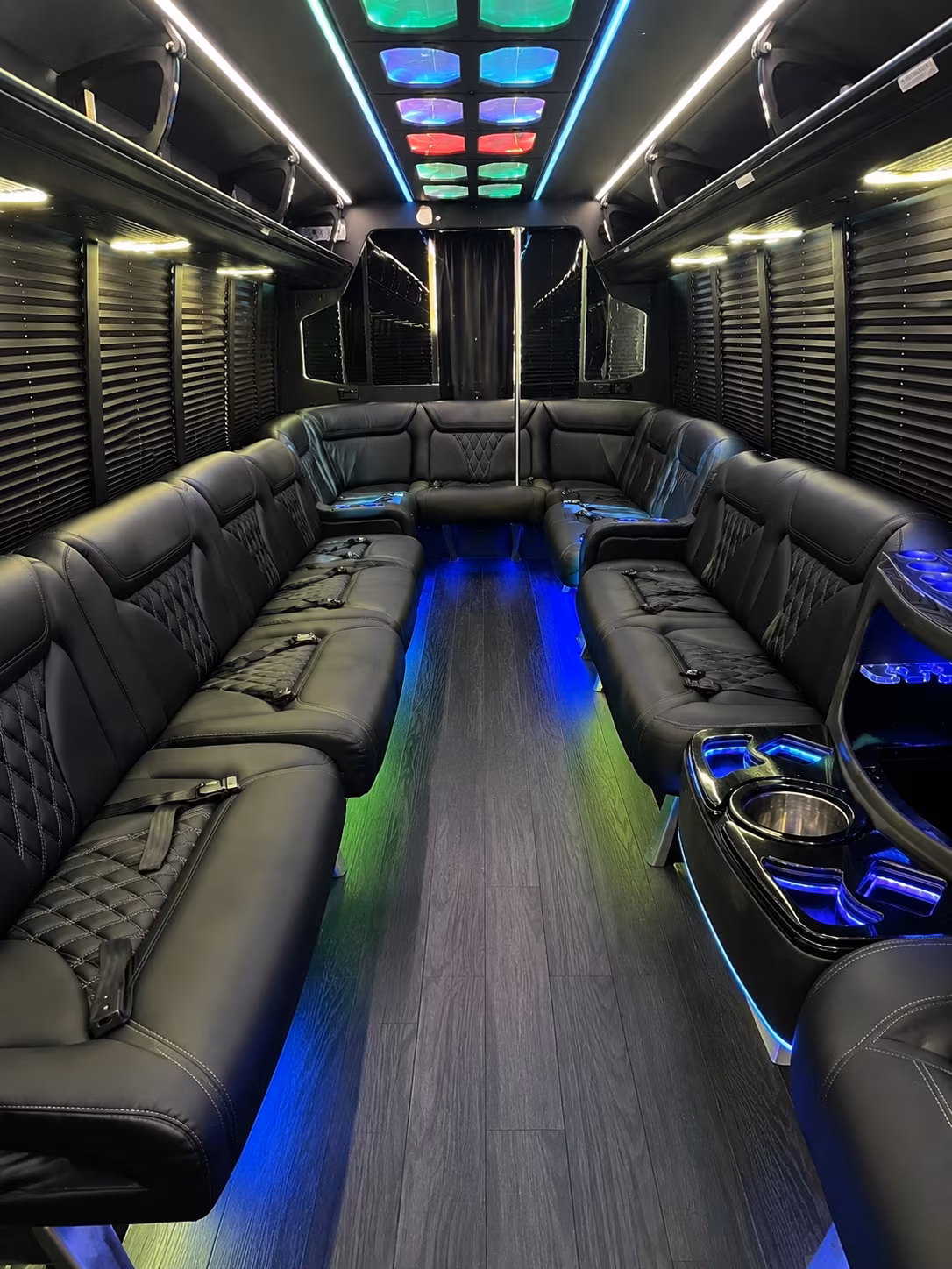 grand rapids 20 passenger party bus interior