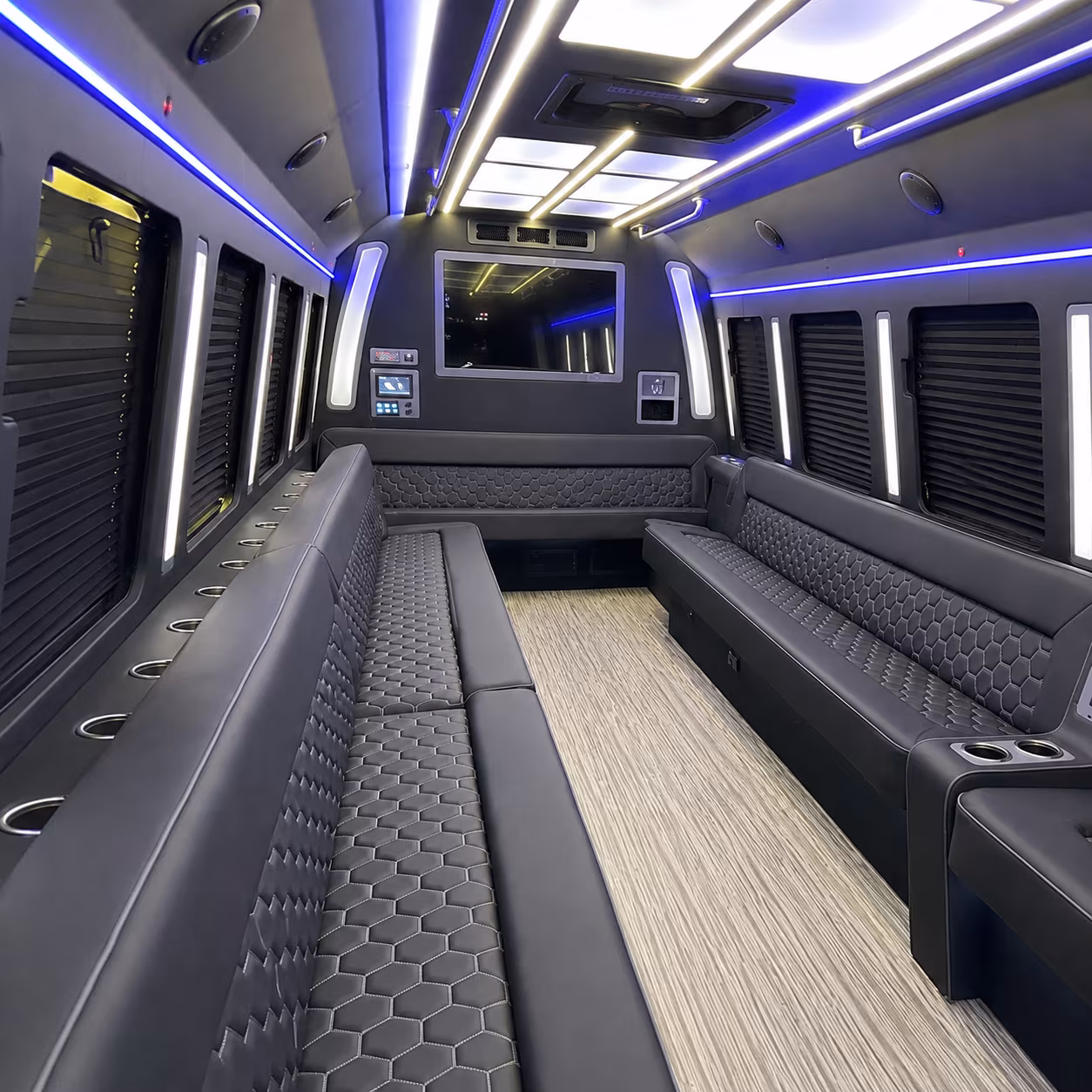 grand rapids 40 passenger party bus inside