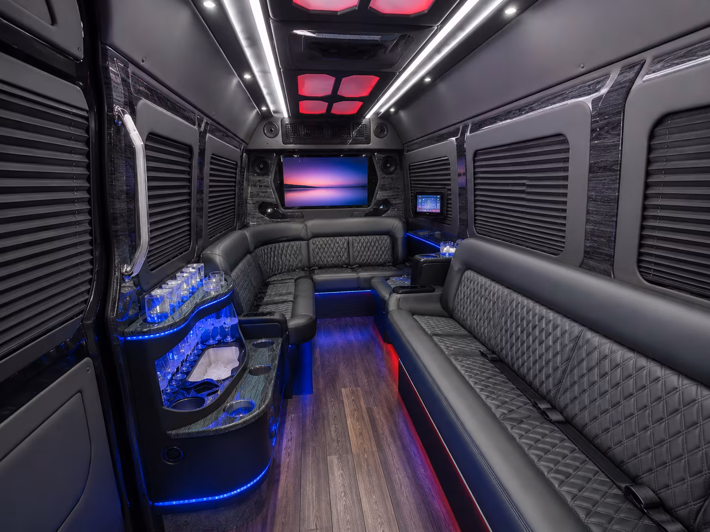 grand rapids 50 passenger party bus interior