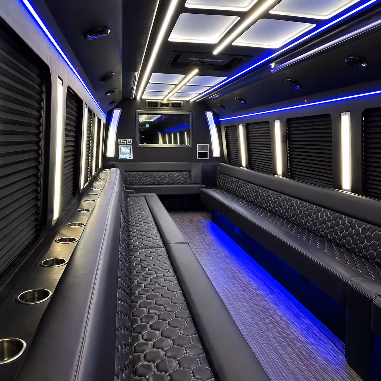 grand rapids party bus rental interior